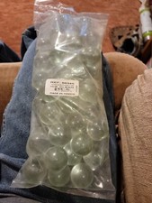 Whole Case 6 POLY BAG BOULDER 1 3/8" ICE CLEAR BY VACOR / MEGA MARBLES RETIRED