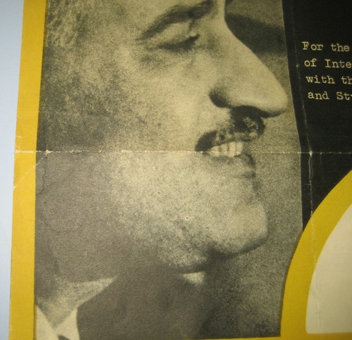 Póster Nasser Egipto UAR Reunión Internacional de Ogranización Estudiantil 1971 - Imagen 6 de 9