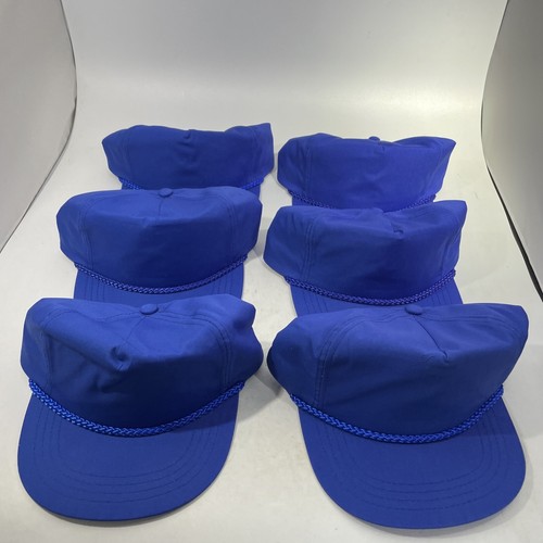 Lot Of 6 Vintage OTTO Large Rope Blank Hat Snapback Trucker Cap NOS NEW Youth Sz