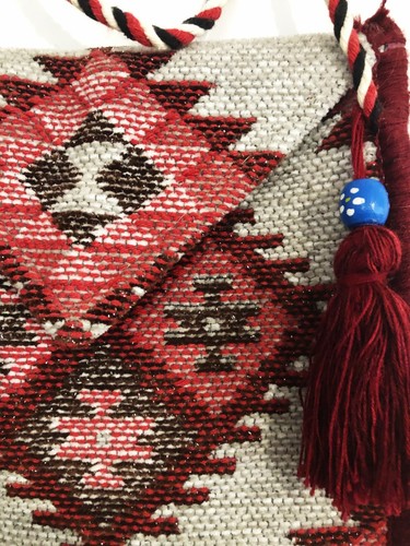 Vintage Kilim Shoulder Bag, 70s Boho Hippie Bag, Mid Century Antiq Crossbody Bag - Picture 4 of 7