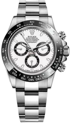 Rolex Cosmograph Daytona "Panda" White Black Dial Self-Winding Mens Luxury Watch