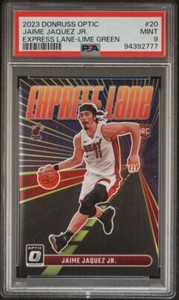 Jaime Jaquez Jr. 2023-24 Optic #20 Express Lane Lime Green /149 PSA 9 Pop 1!