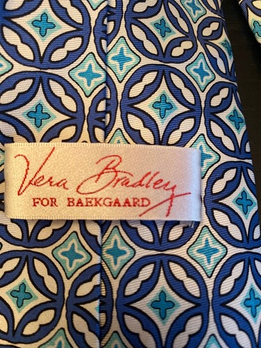 Corbata para hombre Vera Bradley azul estampado baekgaard - Imagen 3 de 4