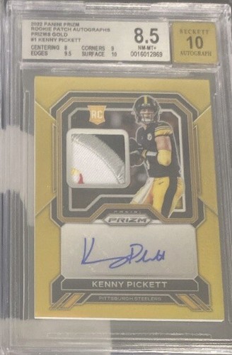 Kenny Pickett [Gold] #RPA-KP 2022 Panini Prizm Rookie Patch Autographs card