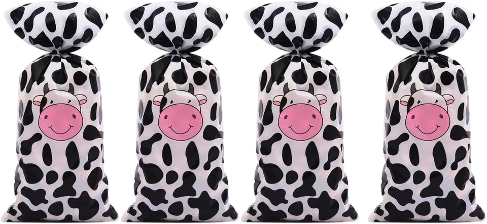Bolsas de celofán de vaca de 50 piezas bolsas de dulces para baby shower bolsas de regalo bolsas de golosinas Cow Go Foto 2 de 4