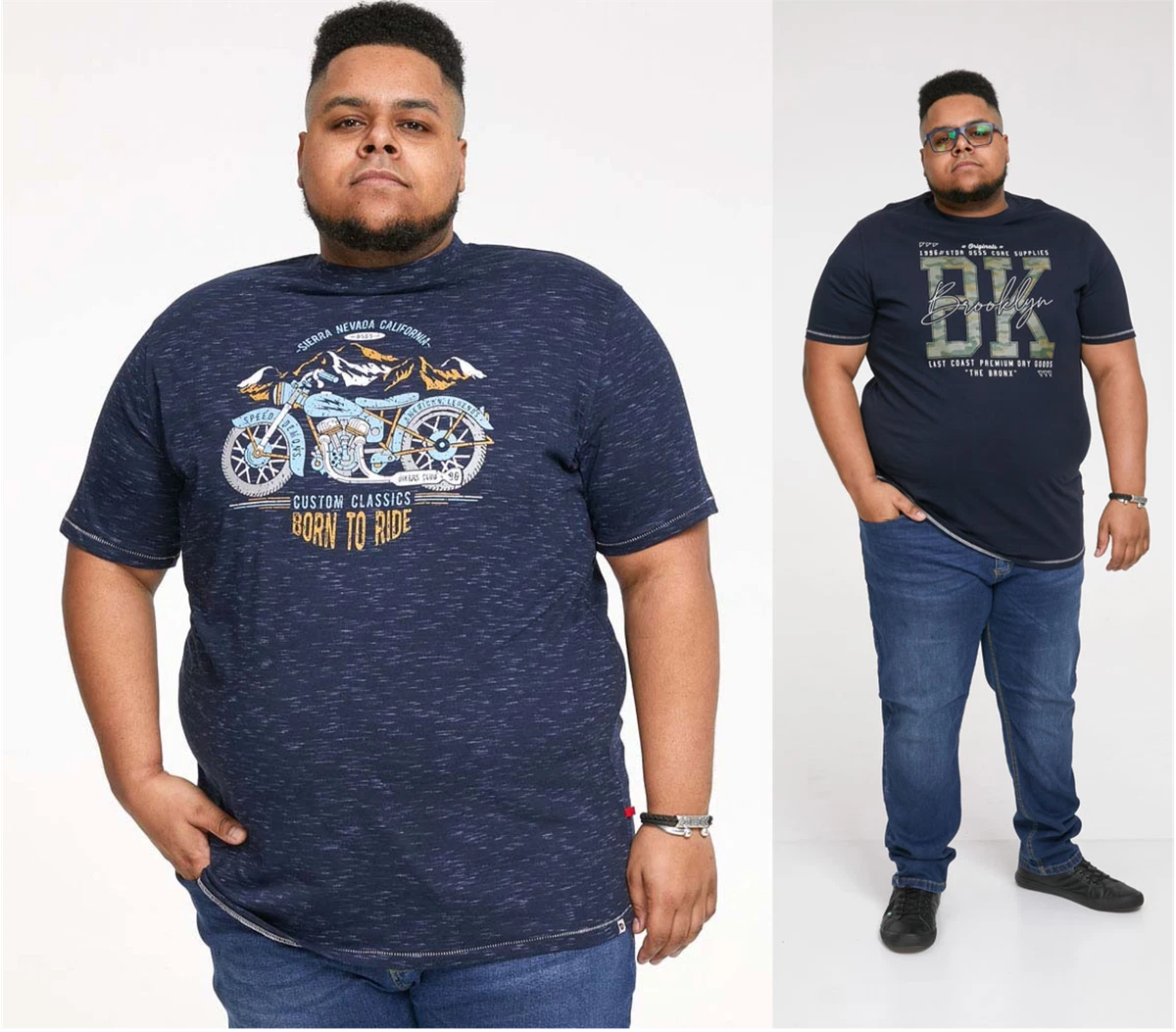 T-SHIRT UOMO taglie forti 3XL 4XL 5XL 6XL 7XL 8XL 9XL manica corta Be Board OVER