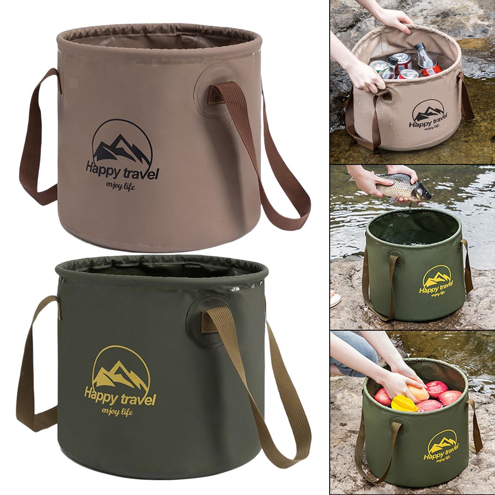 5 Gallon Collapsible Bucket Water Container Fishing Bucket for Camping