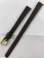 Kreisler Genuine Lizard 10mm Long Ladies Brown Non-Stitched Watch Band W68