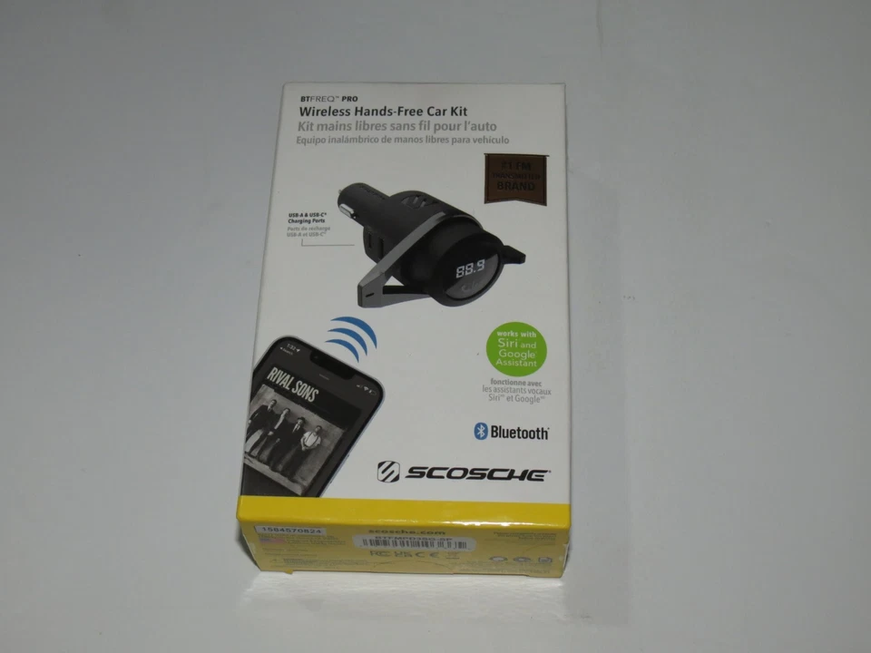 g2 Scosche - Transmisor FM Pro Bluetooth con Entrega de Energía - Negro NUEVO Foto 2 de 3