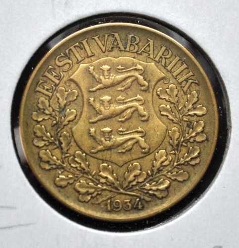 1934 Estonia 1 Kroon - Picture 2 of 2
