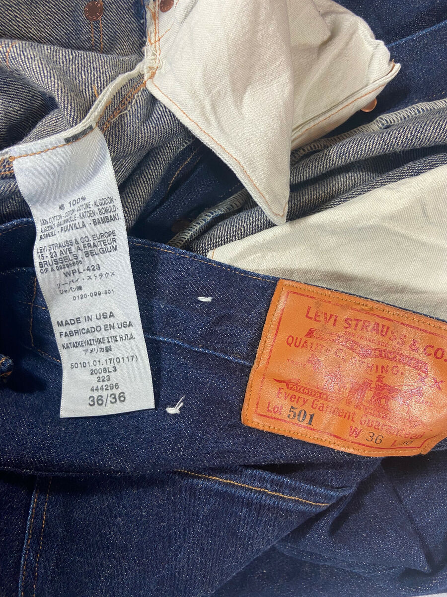 LEVIS LVC VINTAGE 1901 501 35 x 29 SELVEDGE JEANS big E Made LEVIS LVC VINTAGE 1901 501 35 x 29 SELVEDGE JEANS big E Made