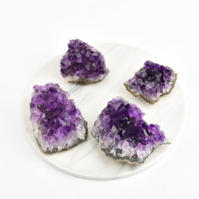 5pcs Large Natural Quartz Crystal Amethyst Cluster Druzy Geode Gemstone Specimen