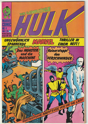   DER GEWALTIGE HULK #4, Williams Verlag/Marvel Comics 1974 COMICHEFT TOP Z1
