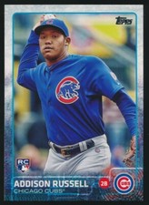 2015 TOPPS UPDATE  FOIL # US220 ADDISON RUSSELL ROOKIE Chicago Cubs MLB CARD. rookie card picture