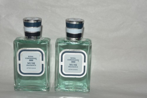 2x Royal Copenhagen MUSK fragrance after shave splash 1 oz each