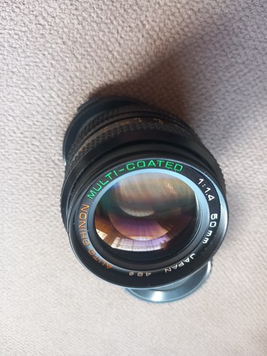 Excellent !!! Auto Chinon 50mm F1.4 Multi-Coated Pentax PK Mount Lens Caps