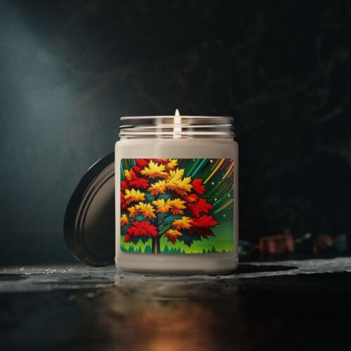 Vela de soja perfumada, esplendor de árbol de otoño de 9 oz en estilo arte pop 11, regalo - Imagen 32 de 47