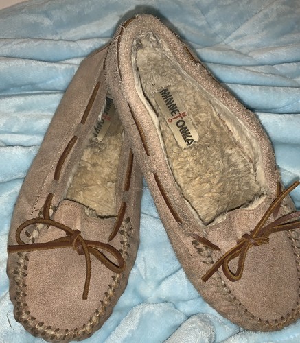 Minnetonka Women's Brown Leather Suede 