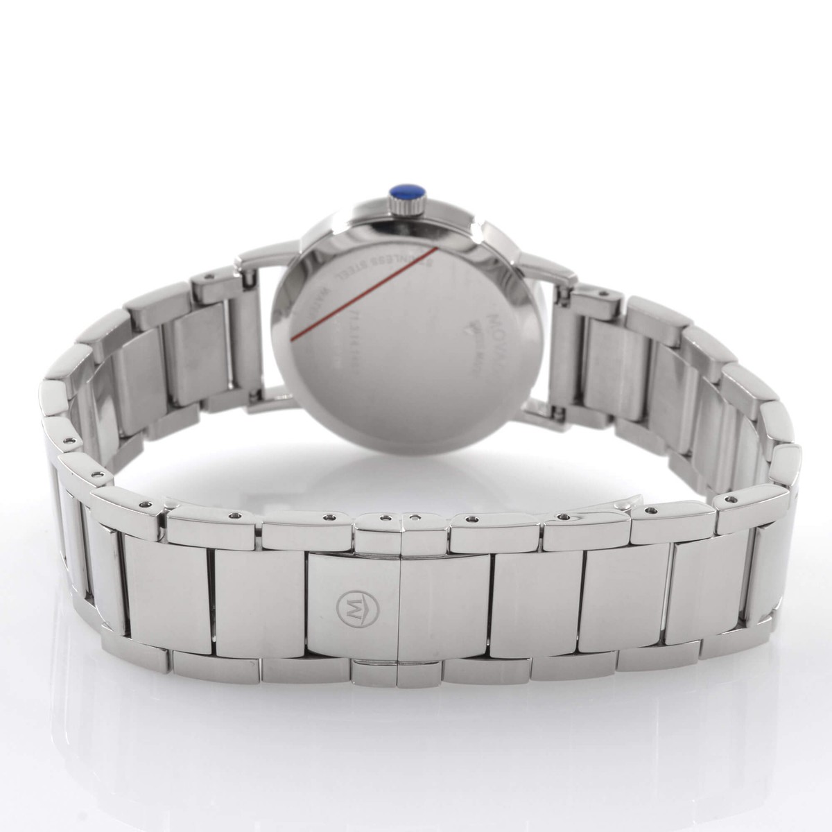 MAO　0605 Movado Unisex Watch Quartz Black Museum Dial Silver Tone Bracelet