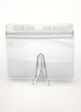 Badge Holder ID Tag Clear Plastic Pockets / New 3.5" x 2.25" Fits ID
