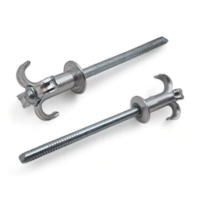 DH & JS TRADING Aluminium Peel Back Pop Rivet Dome Head Pop Rivets 4.8mm 6.4mm 3/16 1/4
