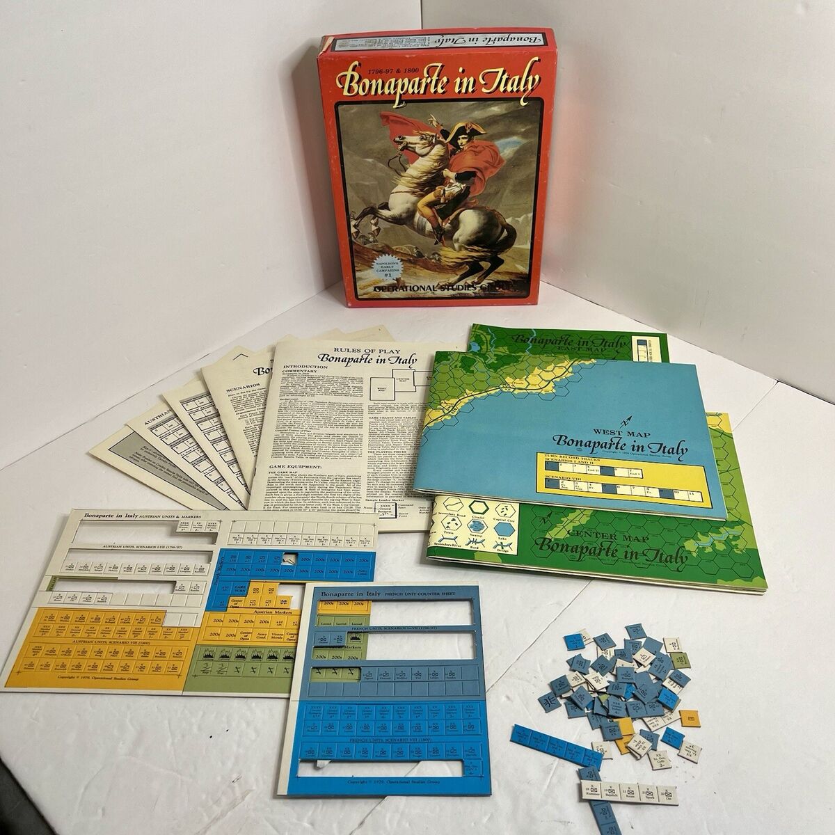 OSG BONAPARTE IN ITALY Board Game - Mostly Unpunched OSG BONAPARTE IN ITALY Board Game - Mostly Unpunched