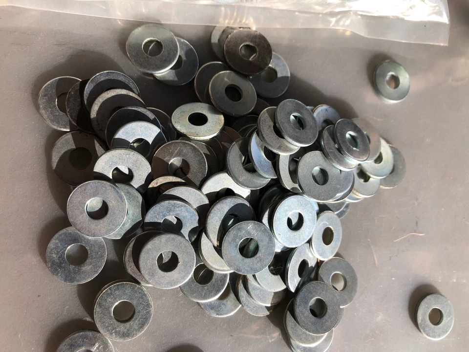 Arandelas M5 acero 5 mm ID 15 mm OD 1 mm de grosor 3,75 libras 1250 unidades Foto 2 de 3