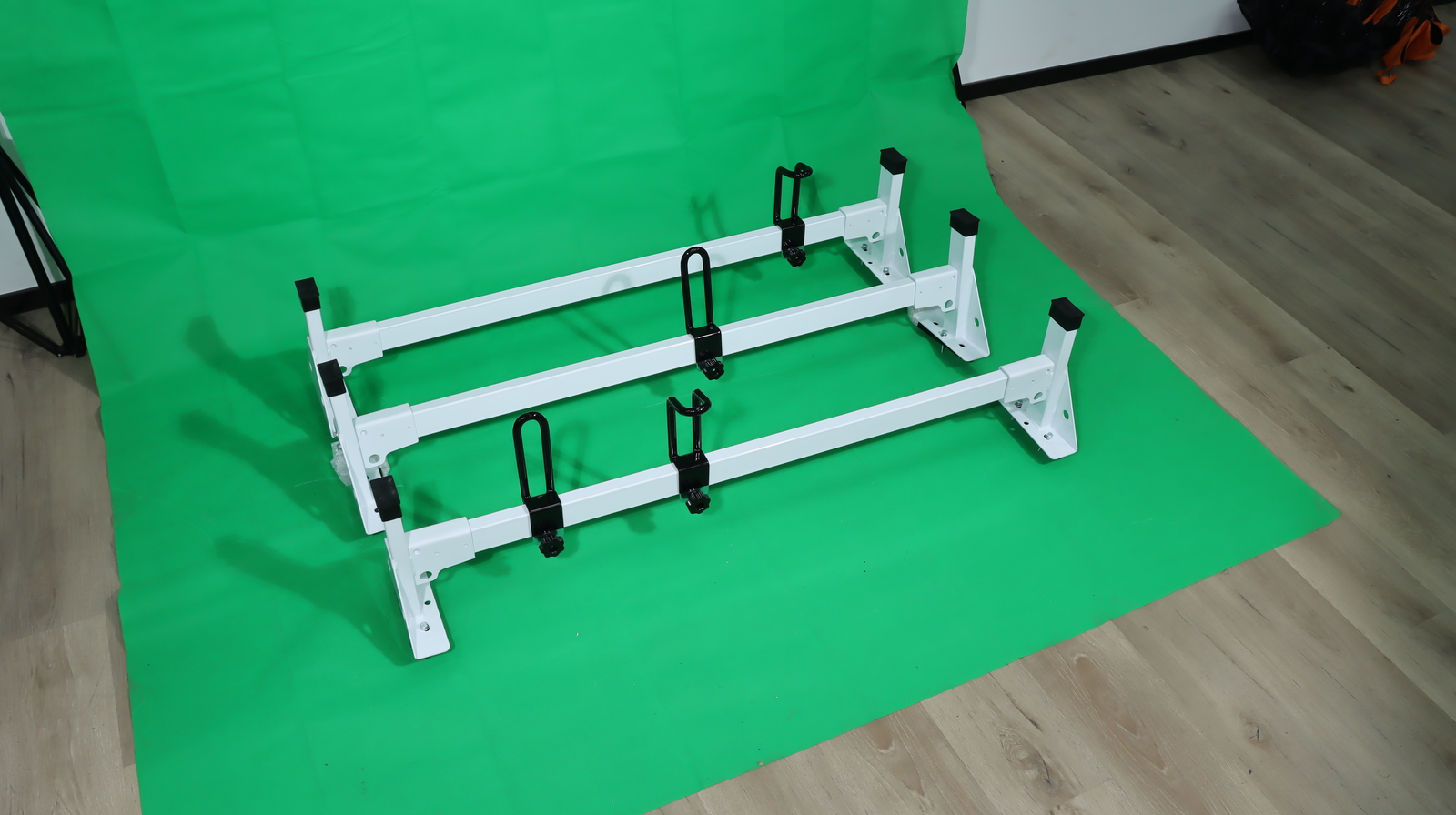 3 Bar Van Roof Ladder Rack 750lbs Load For RAM ProMaster City 2015+ White Steel