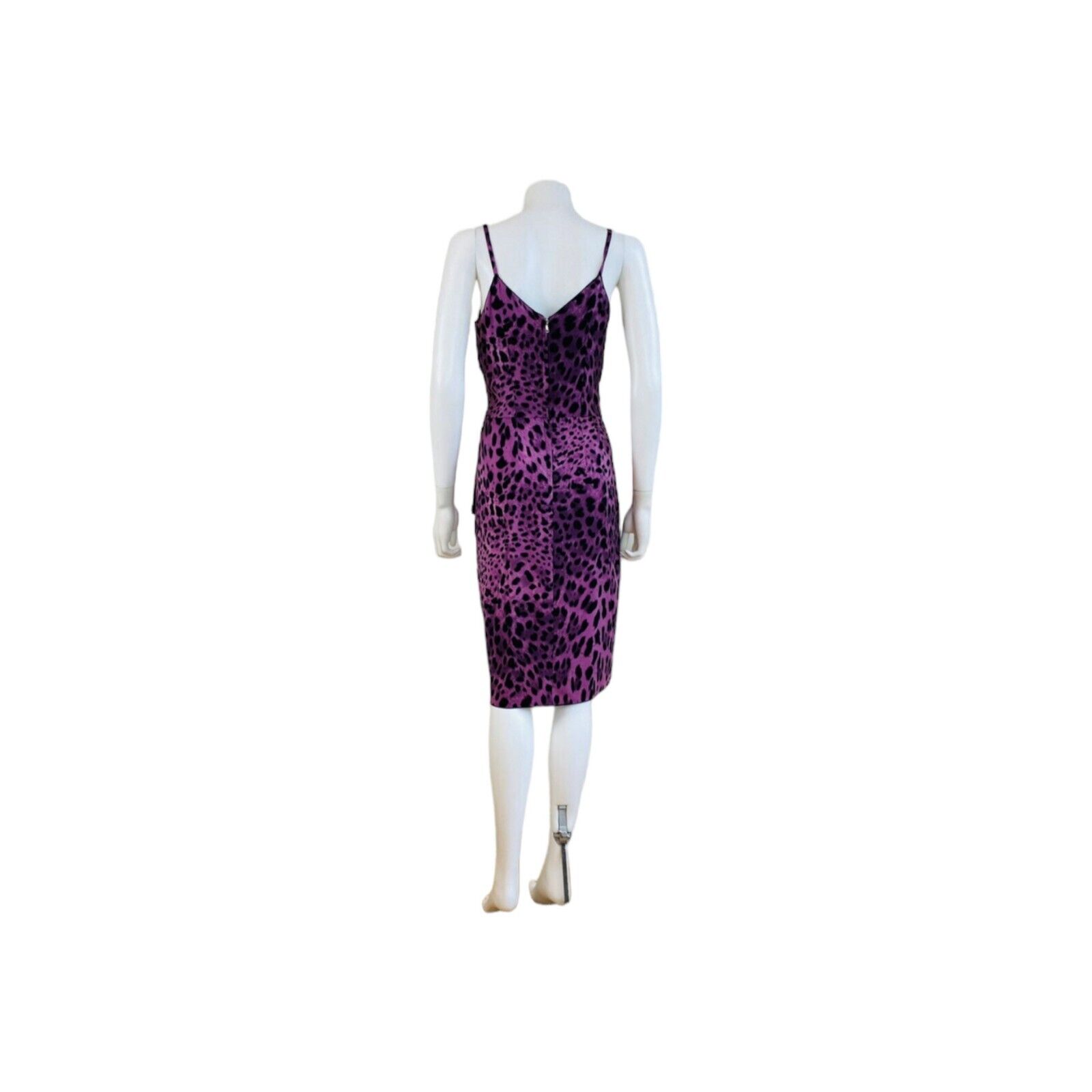 Vintage Y2K Dolce + Gabbana Silk Purple Leopard P… - image 7
