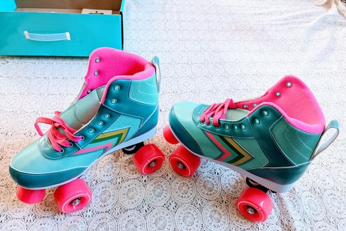 Pattini a rotelle lolita harajuku rosa menta verde acqua arcobaleno neon anni 80 90 - Foto 2 di 9