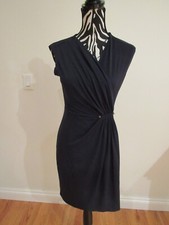 NWT Michael Kors navy color cross v-neck sleeveless dress XS