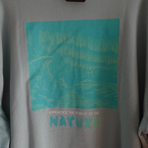 Levi's Graphic Print Sweatshirt Women's M Blue Long Sleeve Oversize - Picture 5 of 10
