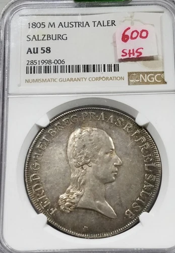 1805 M Austria Taler | Salzburg | NGC AU 58
