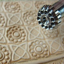 Craft Japan - G602 11-Seed Flower Center Geometric Stamp Leather Tool