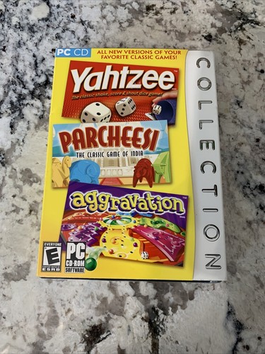 Yahtzee, Parcheesi, and Aggravation Collection (PC, 2006) Sealed