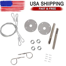 NEW Universal Stainless Steel Hood Pins / Bonnet Lock Pin Kit Replacement