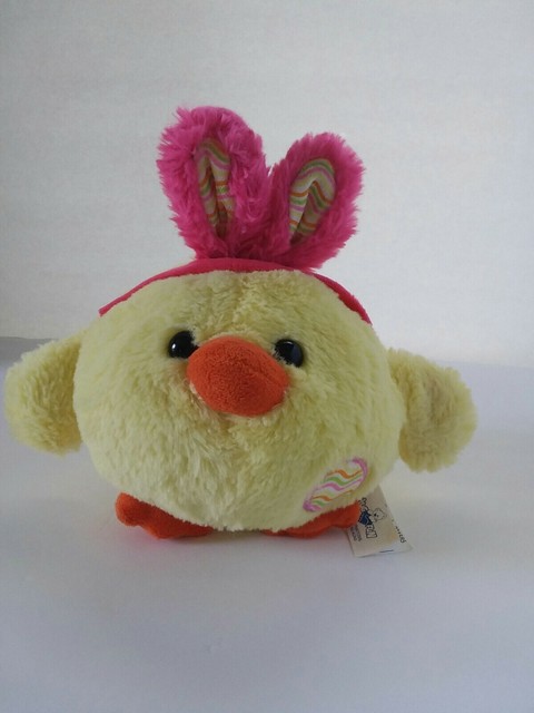 small pink bunny stuffed animal