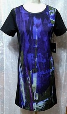New SIMPLY VERA Vera Wang Size Extra Small Dress POCKETS Autumn Romance Multi