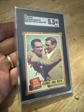 Babe Ruth Lou Gehrig Antique Baseball Card Topps SGC 5.5 New York Yankees 1962