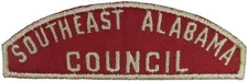 1950s Southeast Alabama Council RWS 2-line RARE Patch WHT Bdr (QR2237)