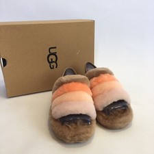 UGG WOMEN FLUFF YEAH SLIDE OMBRE SANDALS WITH BOX IN SIZE 7