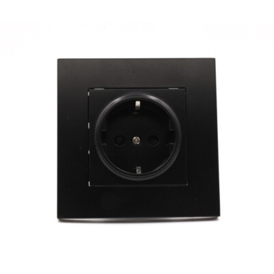 1 FP-SWS Phosphorbronzeleiter EU Netzteil Schuko Socket Wand Steckdose 86x86mm