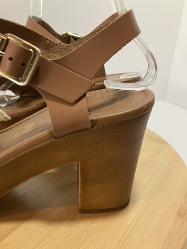 SEYCHELLES Womens Leather Jute Rope Ankle Strap Wooden Block Heel Sandals SZ 7 - Imagen 6 de 12