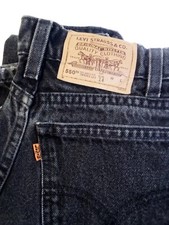 vintage Youth levis orange tag Black Denim Jeans 14x27 Blk 550