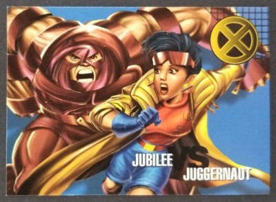 Jubilee vs Juggernaut 1996 Marvel Vision Fleer Skybox Card #52 (NM)