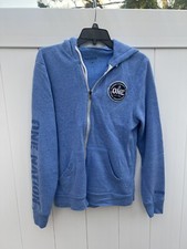 Reebok CrossFit Women's Full Zip Up Hooded Sweatshirt Blue Size Medium