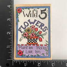 Inkadinkado Wild Flowers Plant Pick Love Flower Pot Vines 6391P Rubber Stamp