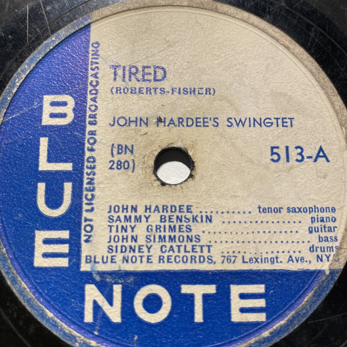 洋楽 BLUE NOTE 78 SET ; JOHN HARDEE 1946 JAZZ John Hardee's Swingtet 78 rpm BLUE NOTE 513 Tired VG | eBay