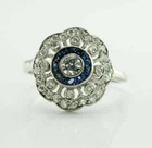 2 Ct Round Cut Simulated Diamond Wedding Vintage Ring 14K White Gold Plated