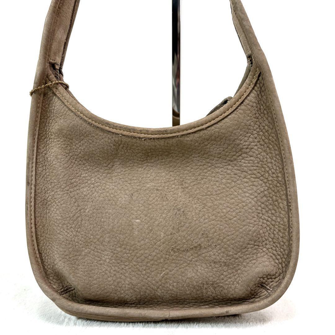 Rare Old Coach 4396 One Shoulder Beige Nubuck Made In USA Vintage 
